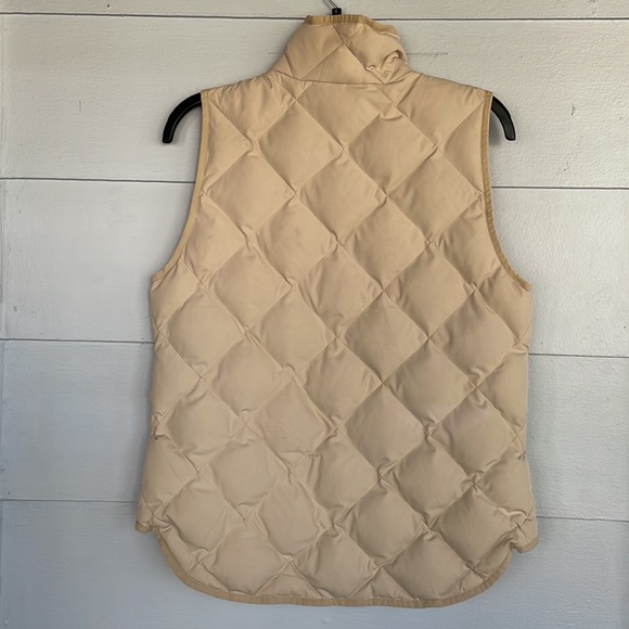 J. Crew Factory Cream Puffer Vest Down Blend Size S - Picture 5 of 10